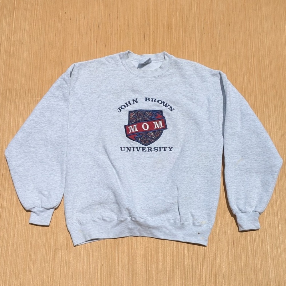 Vintage Genus Sweater 90's USA John Brown University‎ Mom Collegiate Women Large
